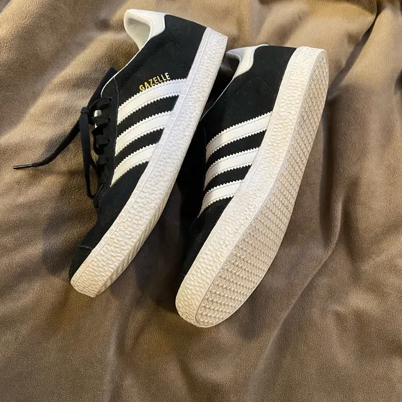 Adidas Black and White Sneakers with Signature Stripes