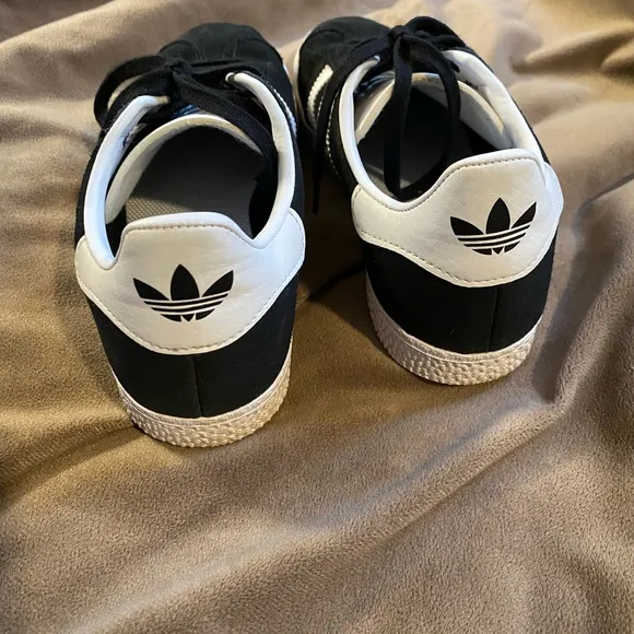 Adidas Black and White Sneakers with Signature Stripes