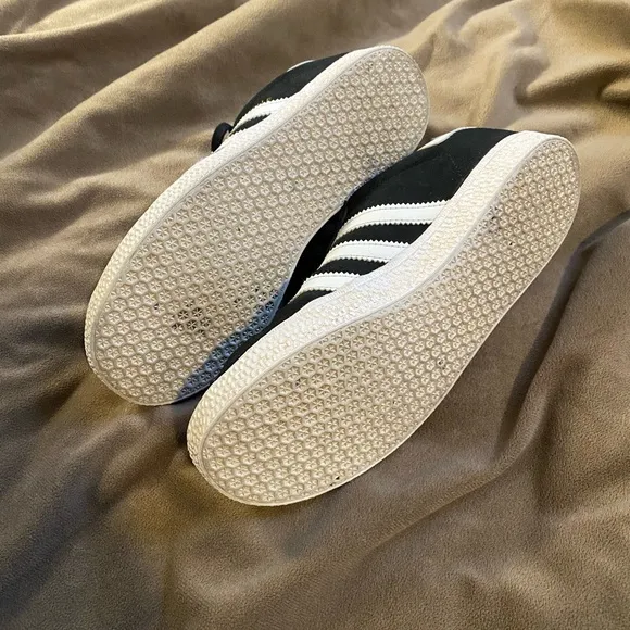 Adidas Black and White Sneakers with Signature Stripes