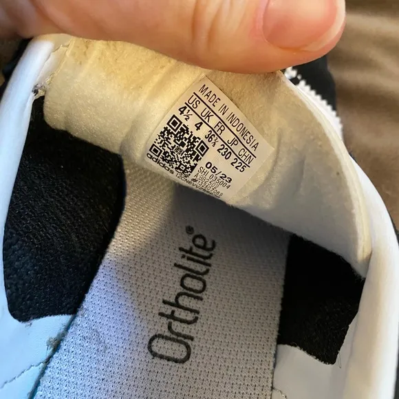 Adidas Black and White Sneakers with Signature Stripes