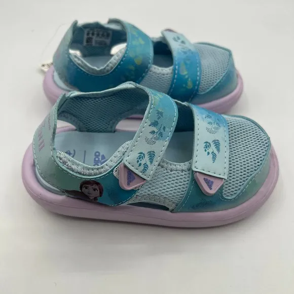 Adidas x Disney TD Comfort Blue Frozen Swim Sandals FY8148 Size 8K Blue/Lilac