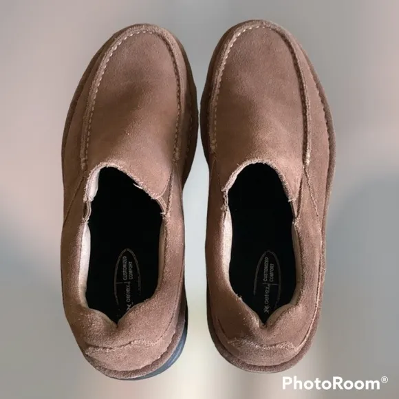 Aetrex Mens Cobble Hill Brown Loafers