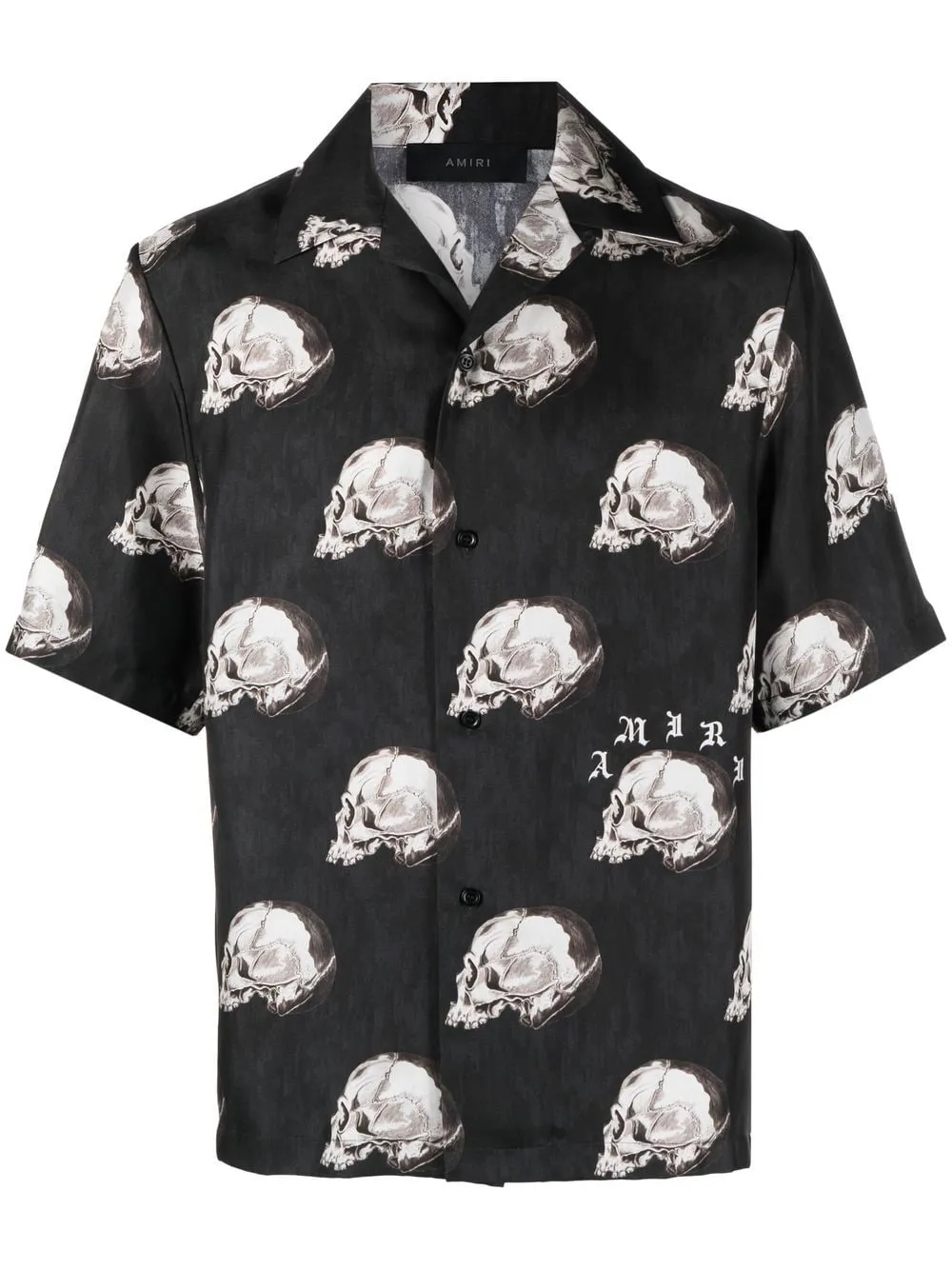 AMIRI skull-print silk shirt