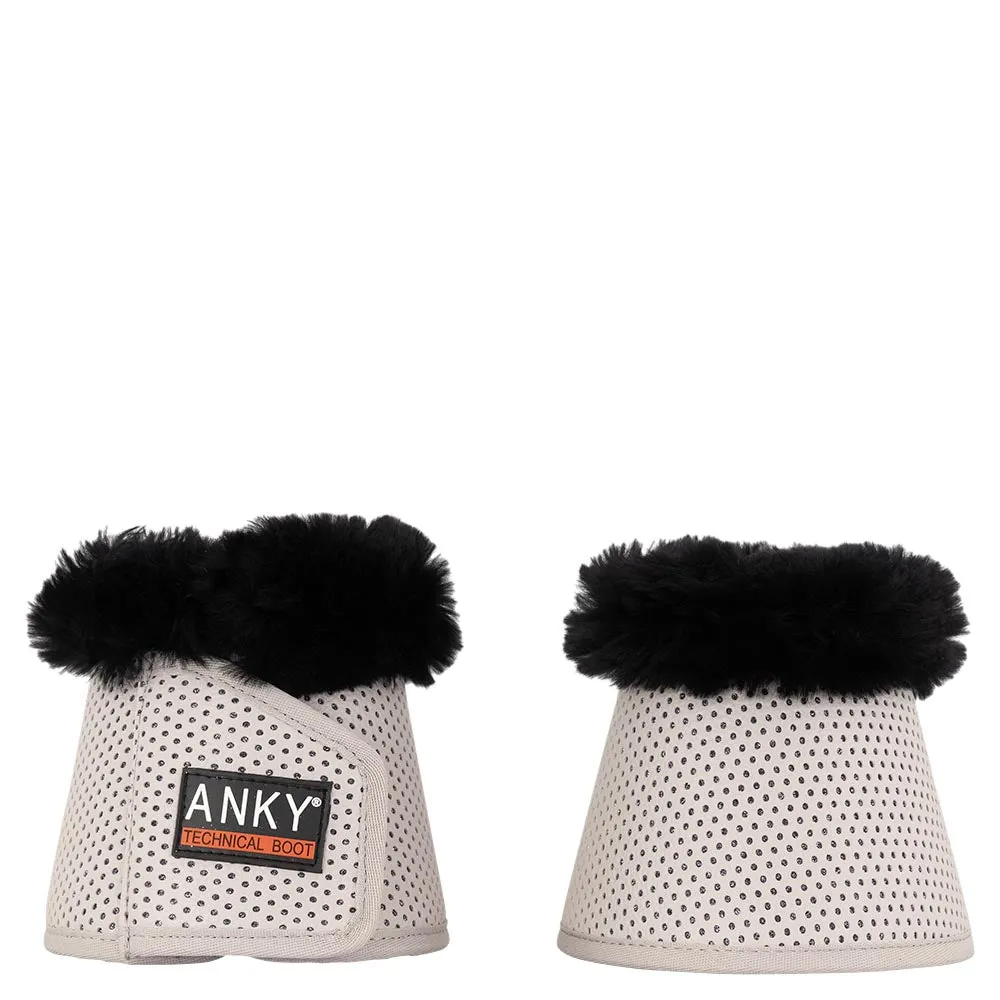 Anky Nacreous cloud glitter sheepskin overreach boots- medium left