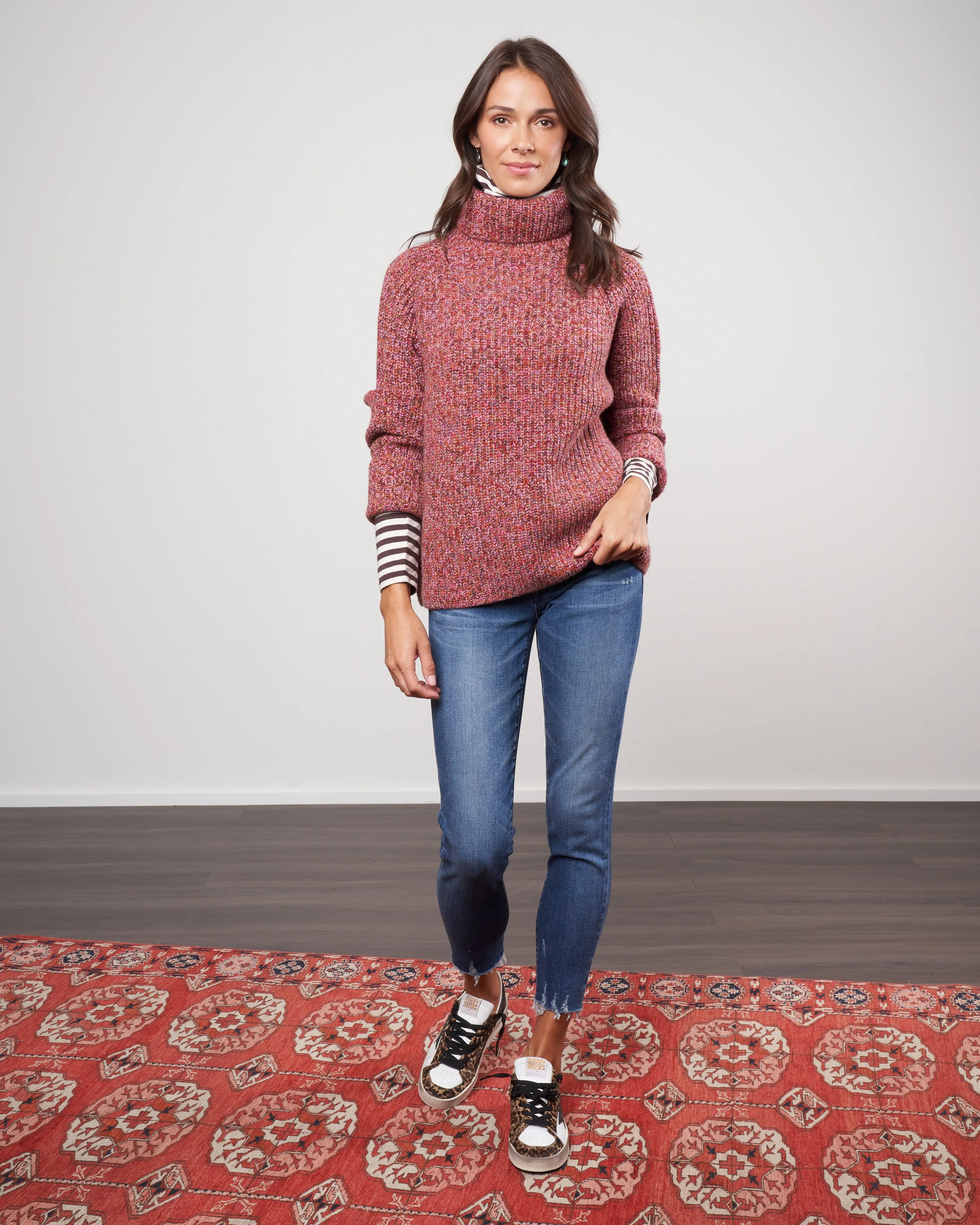 annalie cashmere melange turtleneck