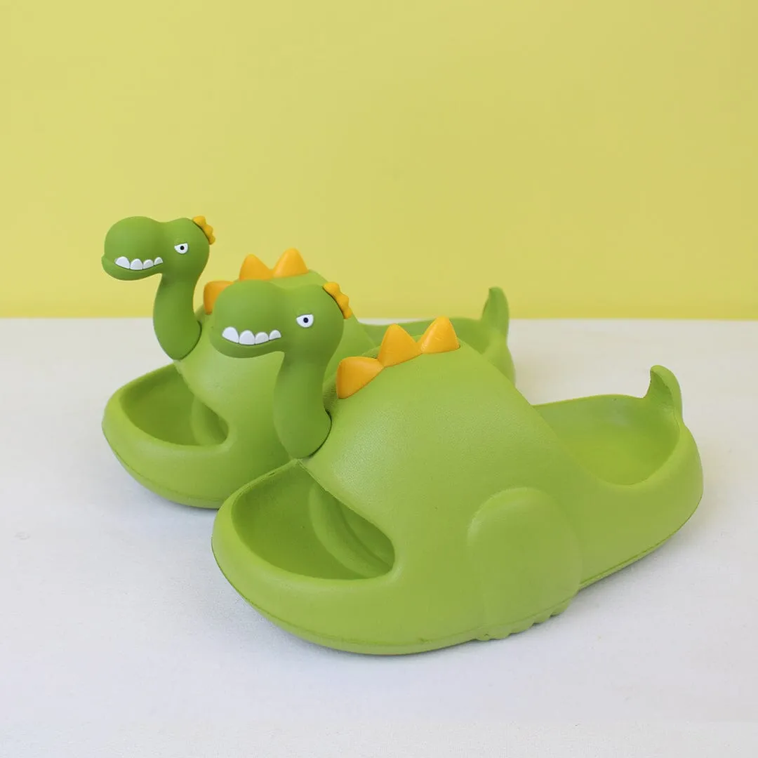 Attractive Green Dino Flat Slides