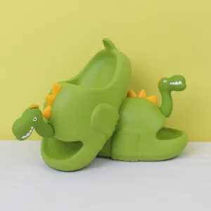 Attractive Green Dino Flat Slides