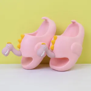 Attractive Pink Dino Flat Slides