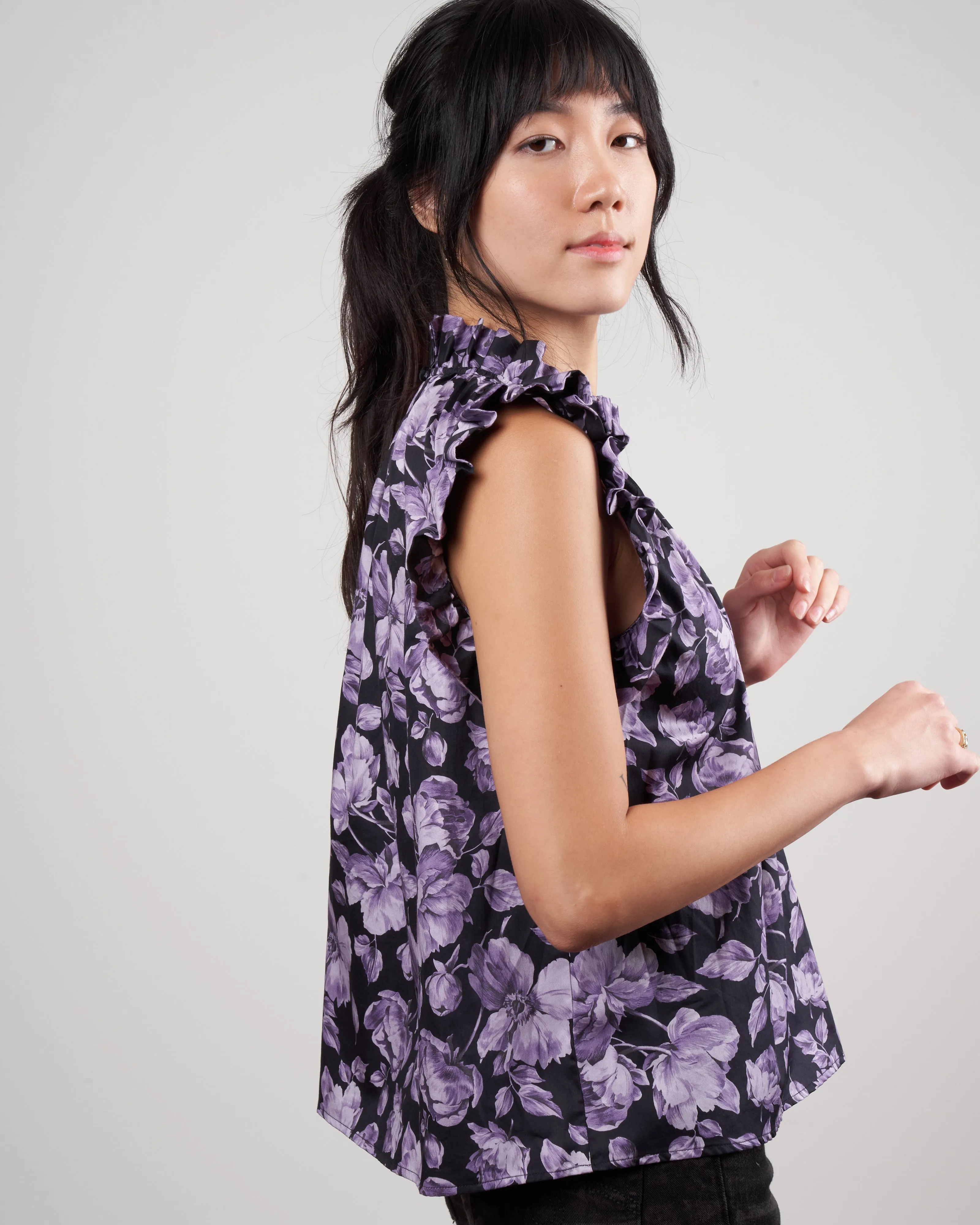 aurelie blouse - violette noire