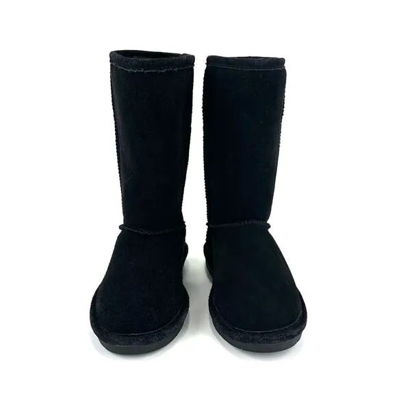 BEARPAW &quot;EMMA&quot; BLACK SUEDE WOOL LINING WATERPROOF WINTER COLD WEATHER BOOTS Sz 4