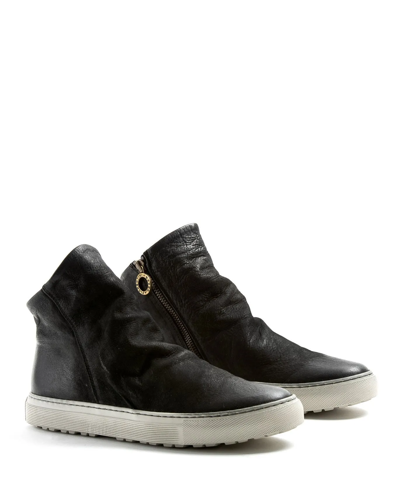 BIEL Black Leather Sneaker Boots