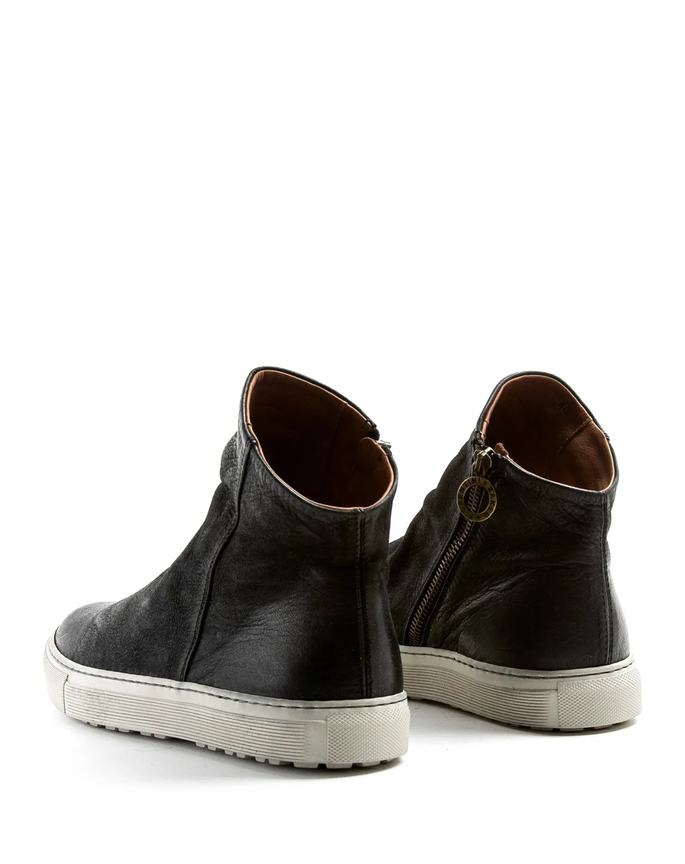 BIEL Black Leather Sneaker Boots