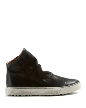 BIEL Black Leather Sneaker Boots