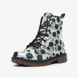 Bleu Floral Casual Leather Lightweight boots MT