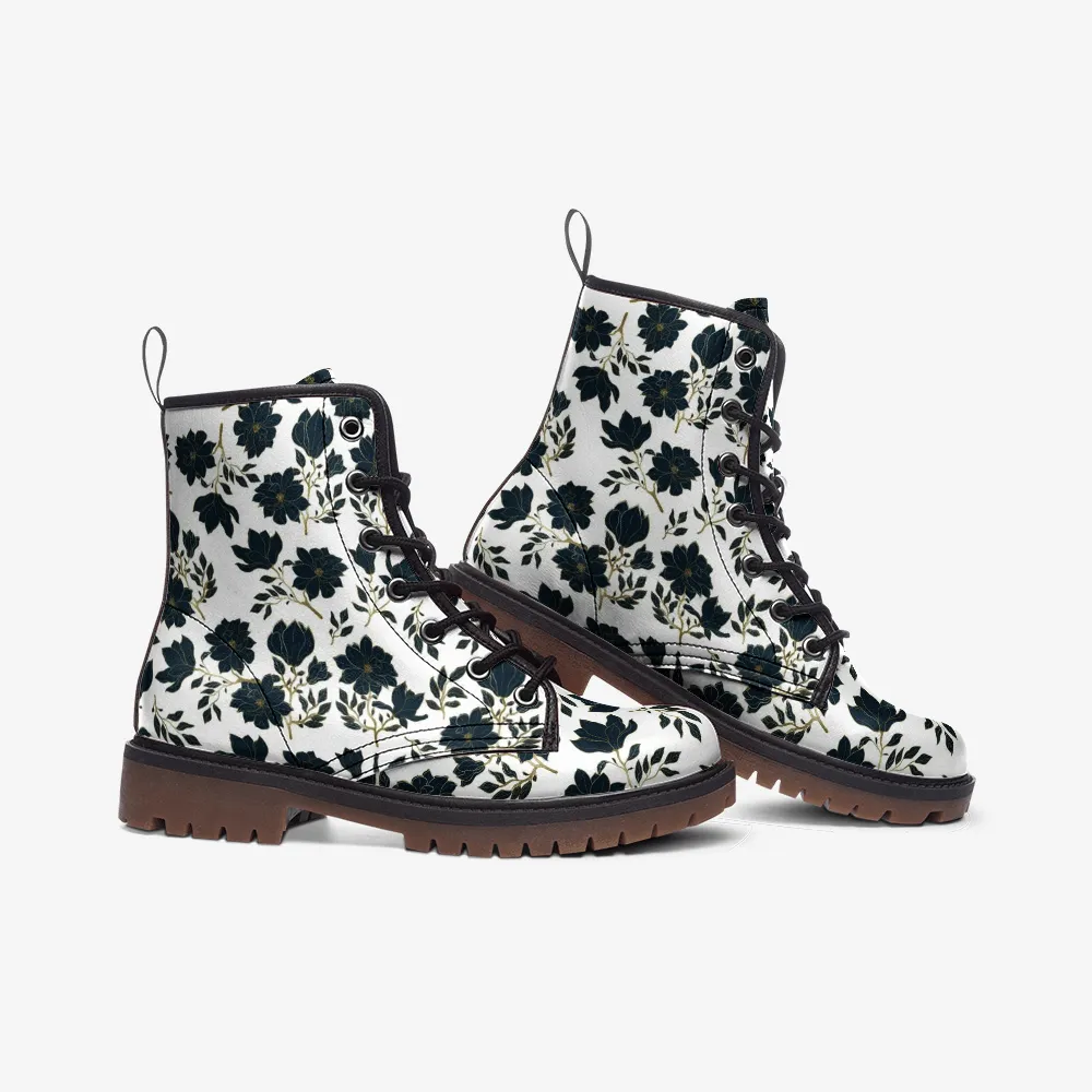 Bleu Floral Casual Leather Lightweight boots MT