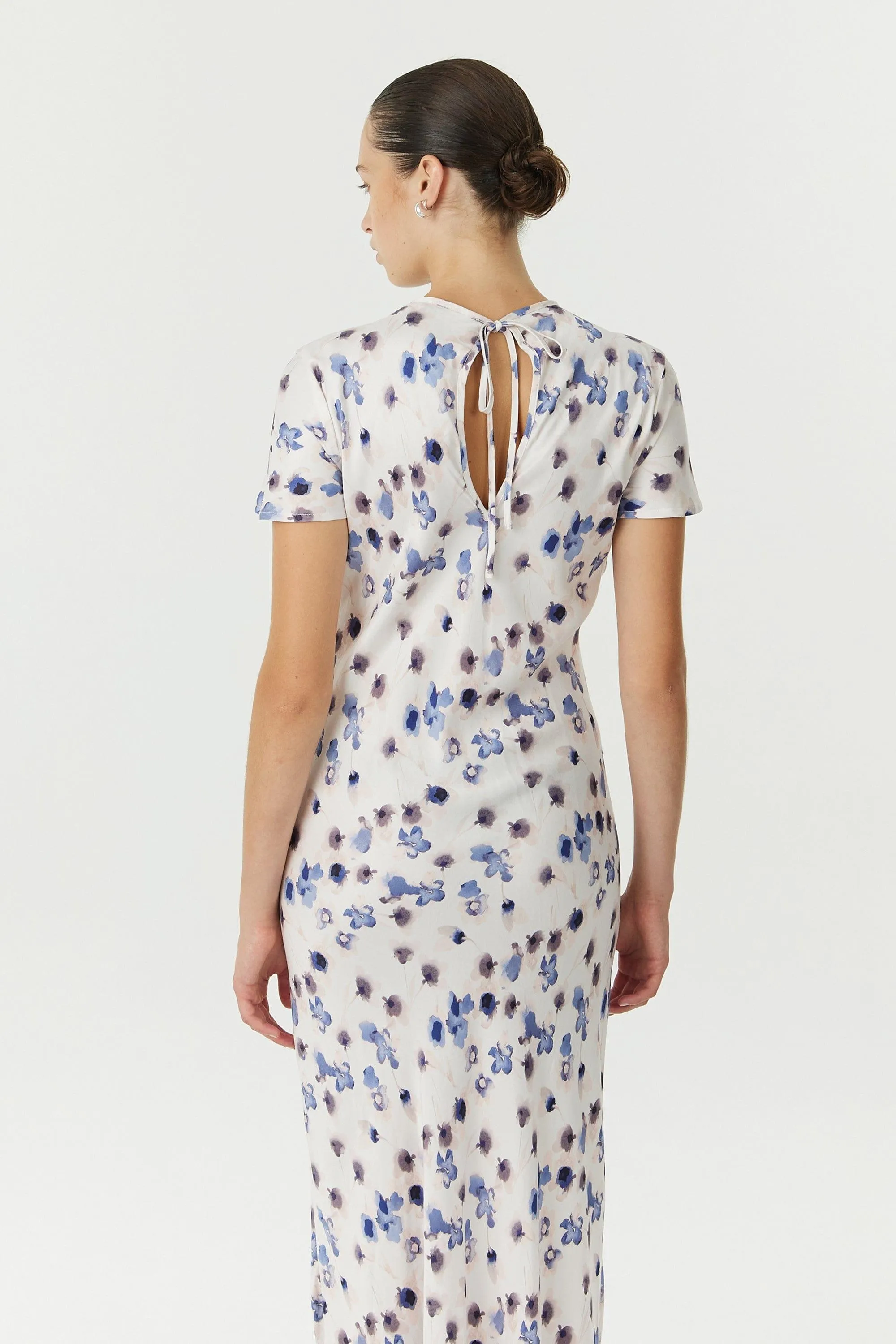 BLUE BELL MAXI BIAS TEE DRESS | FLORAL