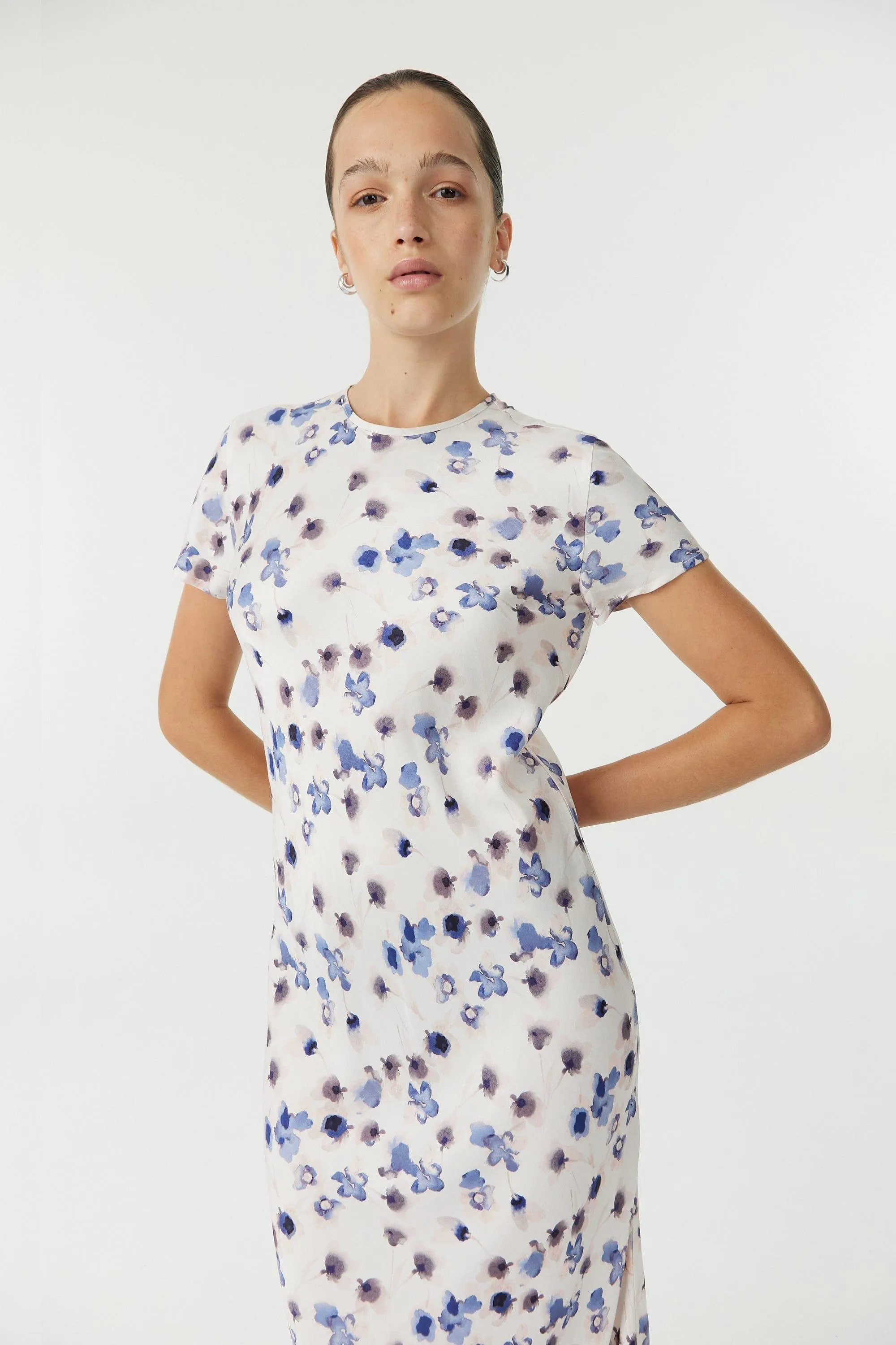 BLUE BELL MAXI BIAS TEE DRESS | FLORAL