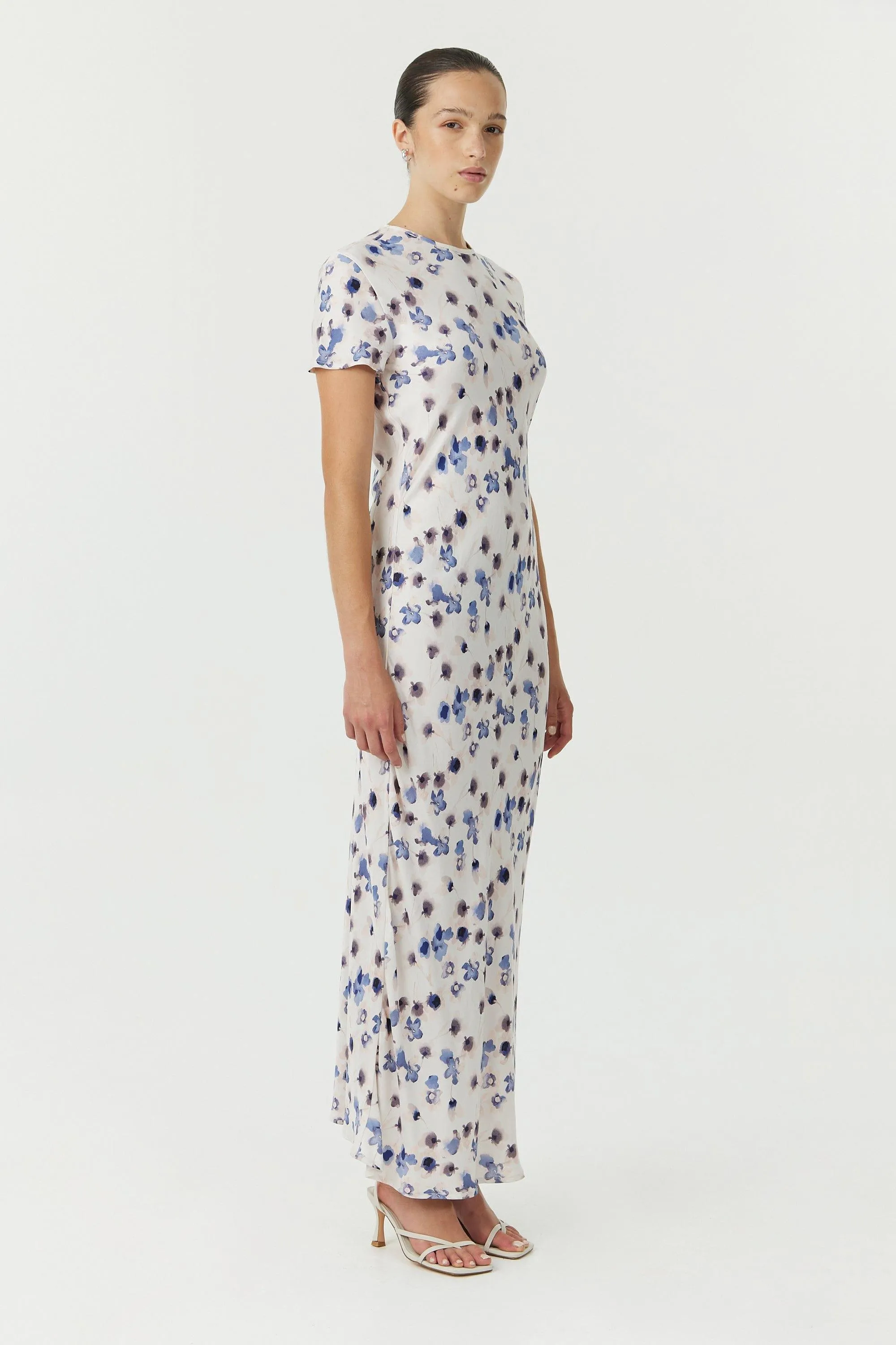 BLUE BELL MAXI BIAS TEE DRESS | FLORAL