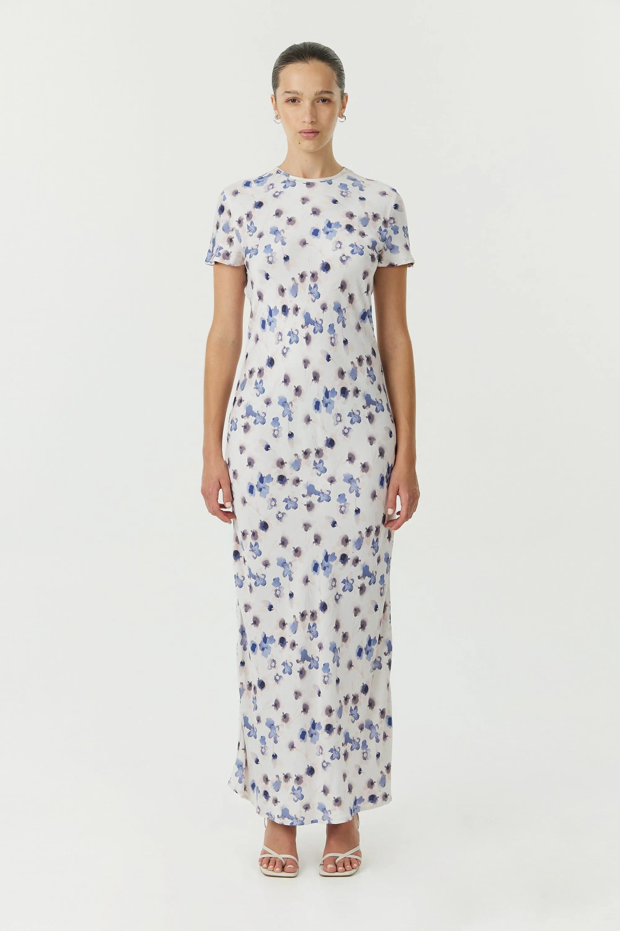 BLUE BELL MAXI BIAS TEE DRESS | FLORAL