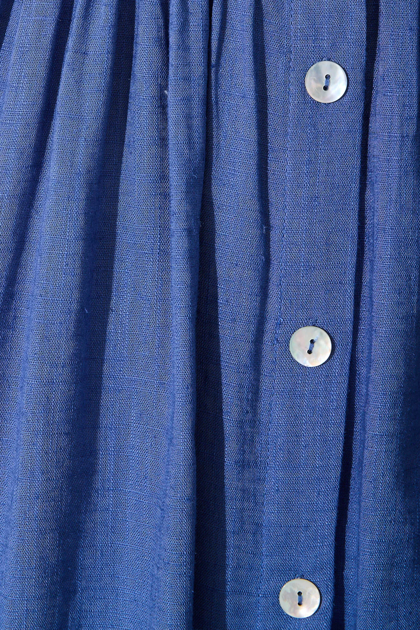 Blue Linen Blend Horizon Dress