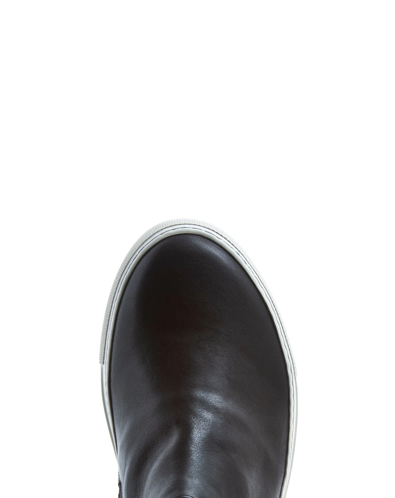 BRIE Black Leather Sneakers