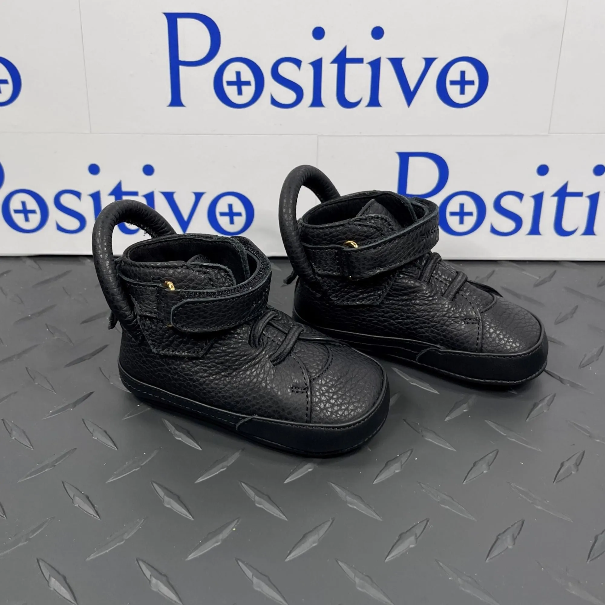Buscemi 100MM Baby Alce Black Leather Sneakers