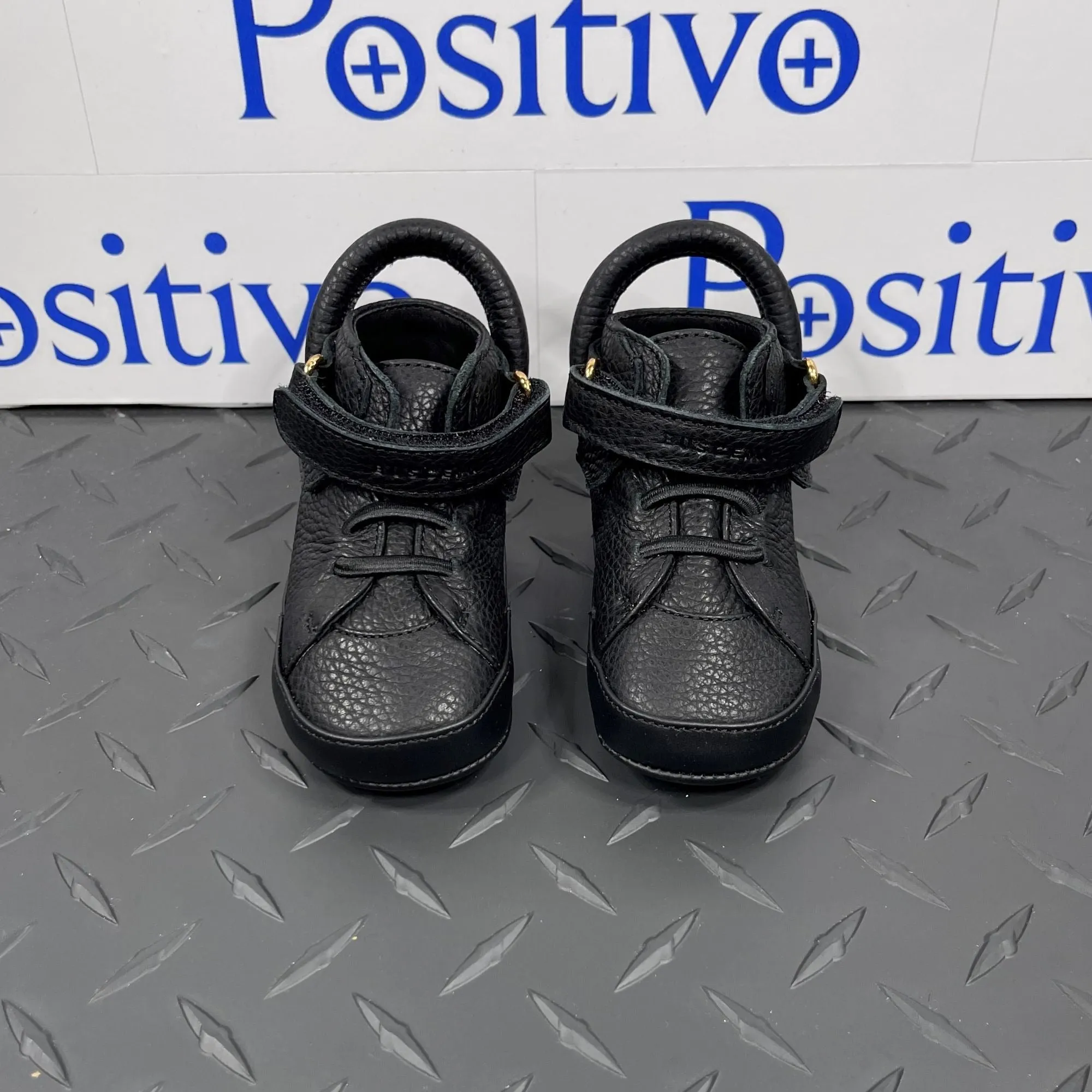Buscemi 100MM Baby Alce Black Leather Sneakers