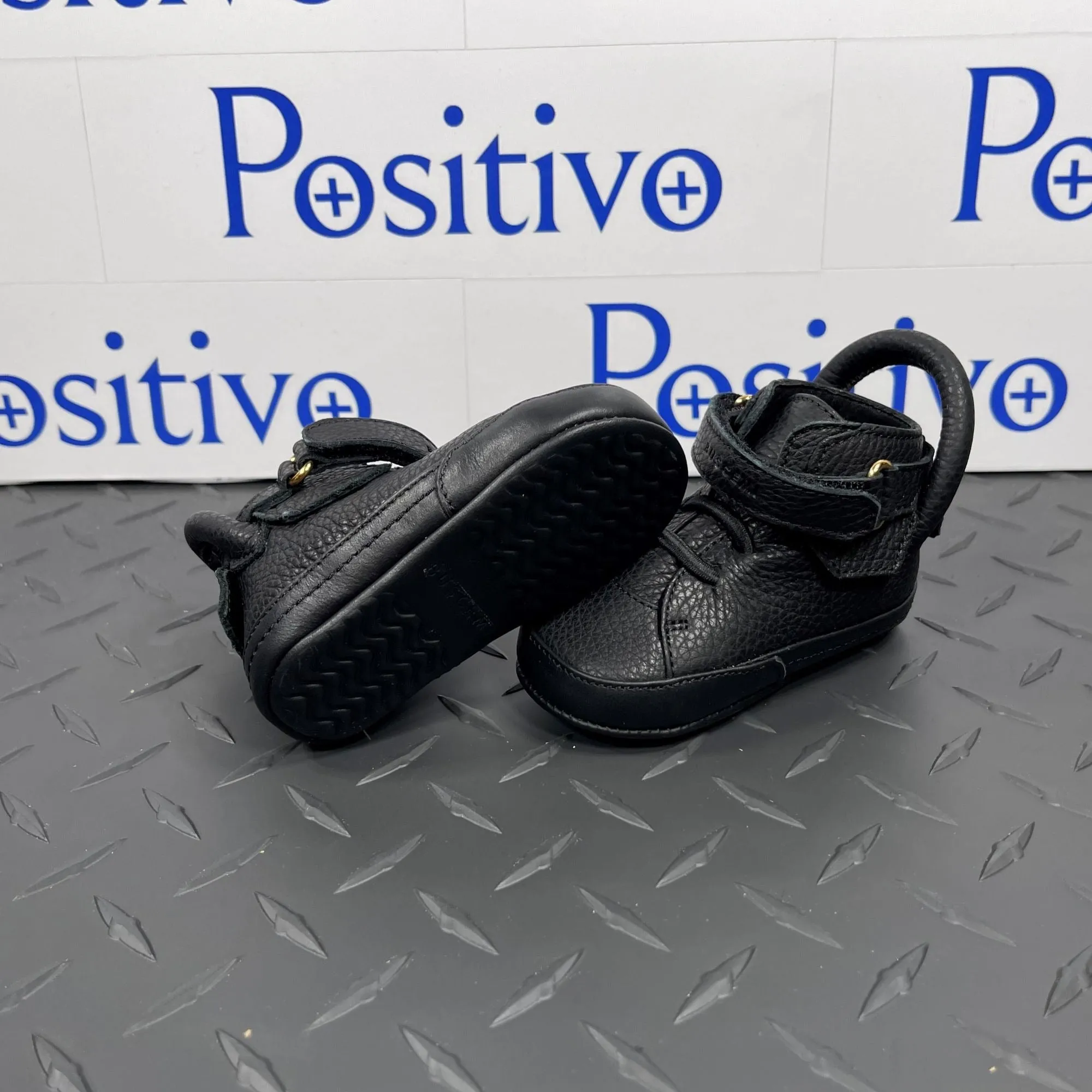 Buscemi 100MM Baby Alce Black Leather Sneakers