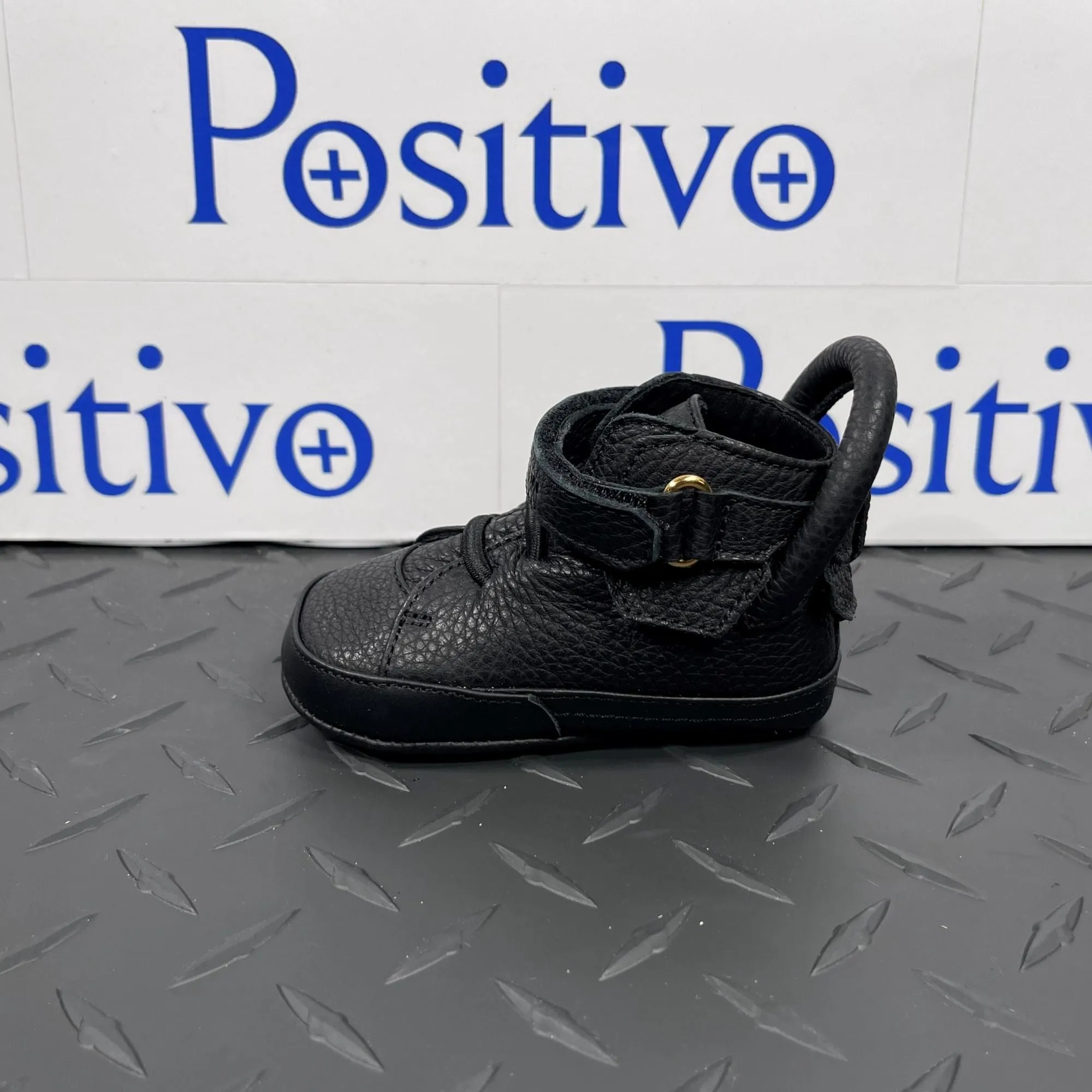 Buscemi 100MM Baby Alce Black Leather Sneakers