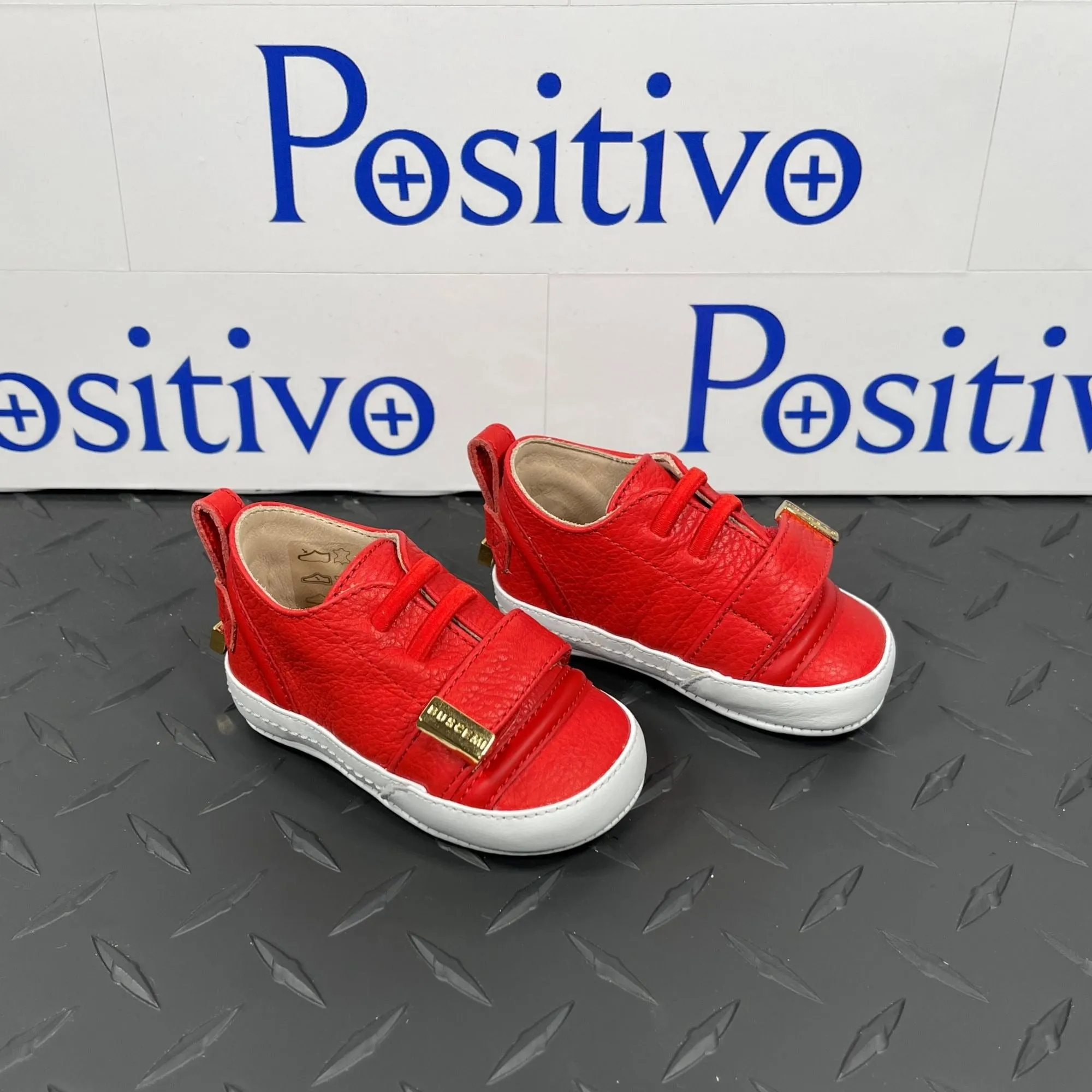 Buscemi 50MM Baby Alce Red Leather Sneakers