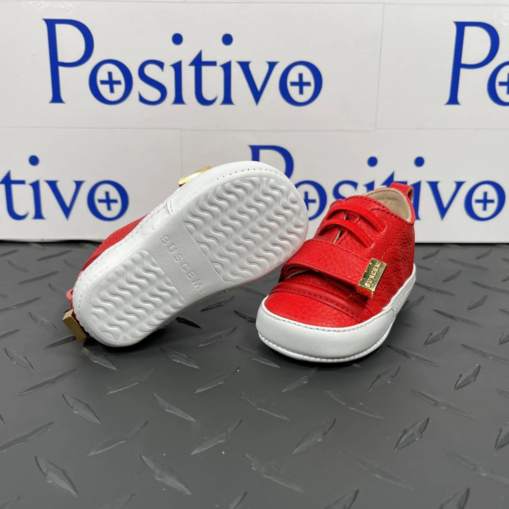 Buscemi 50MM Baby Alce Red Leather Sneakers