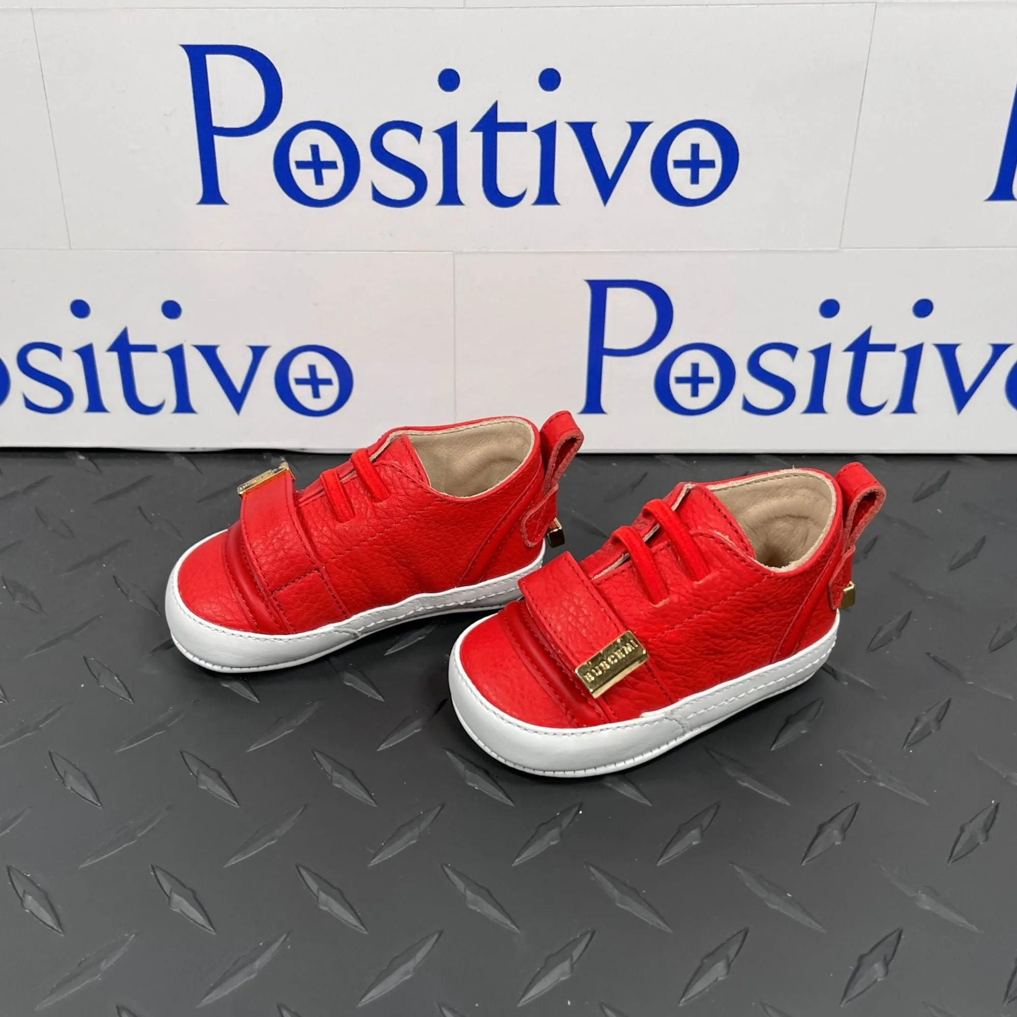 Buscemi 50MM Baby Alce Red Leather Sneakers