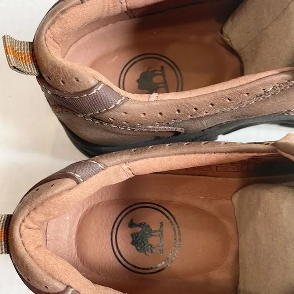 CAMEL CROWN Men’s Genuine Leather Loafers Slip On Sz 8 Brown