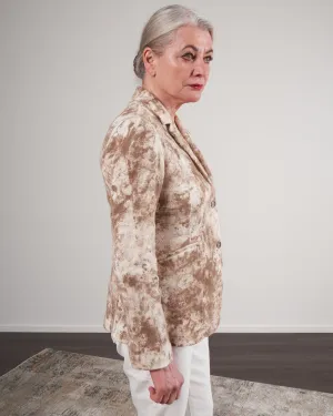 camouflage micro mat stitch rever jacket - sughero