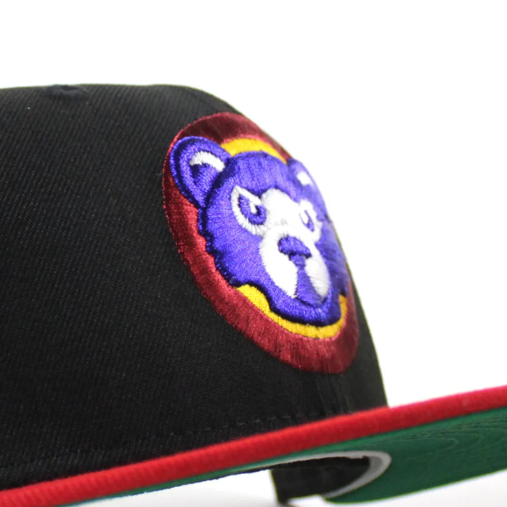 Chicago Cubs 1990 All Star Game New Era 59Fifty Fitted Hat (Black Scarlet Red Green Under Brim)