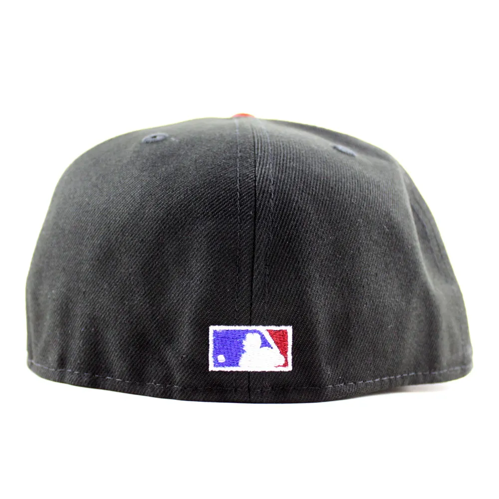 Chicago Cubs 1990 All Star Game New Era 59Fifty Fitted Hat (Black Scarlet Red Green Under Brim)