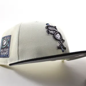 Chicago White Sox 1933 All Star game New Era Fitted 59Fifty Hat (Chrome White Black Gray Under Brim)
