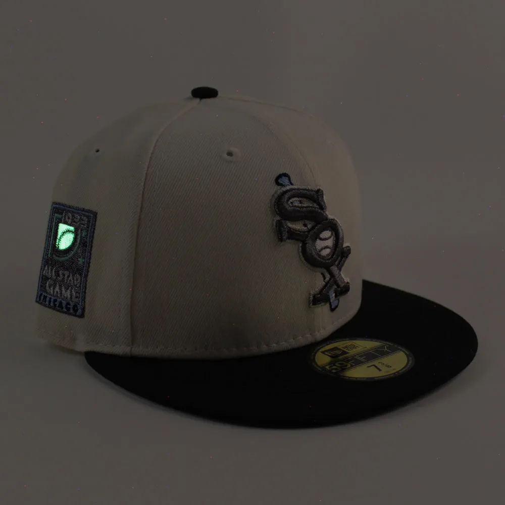 Chicago White Sox 1933 All Star game New Era Fitted 59Fifty Hat (Chrome White Black Gray Under Brim)