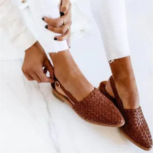 Claire | Leather Handcrafted Low Sandals