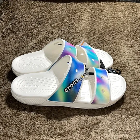 Classic Crocs Solarized Sandals Shoes Men’s Size 12 NWT, NWOB Jibbitz Charms