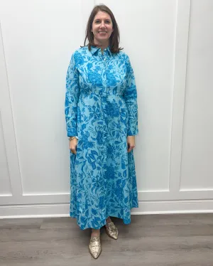 Classic Shirtdress - Blue Blossoms