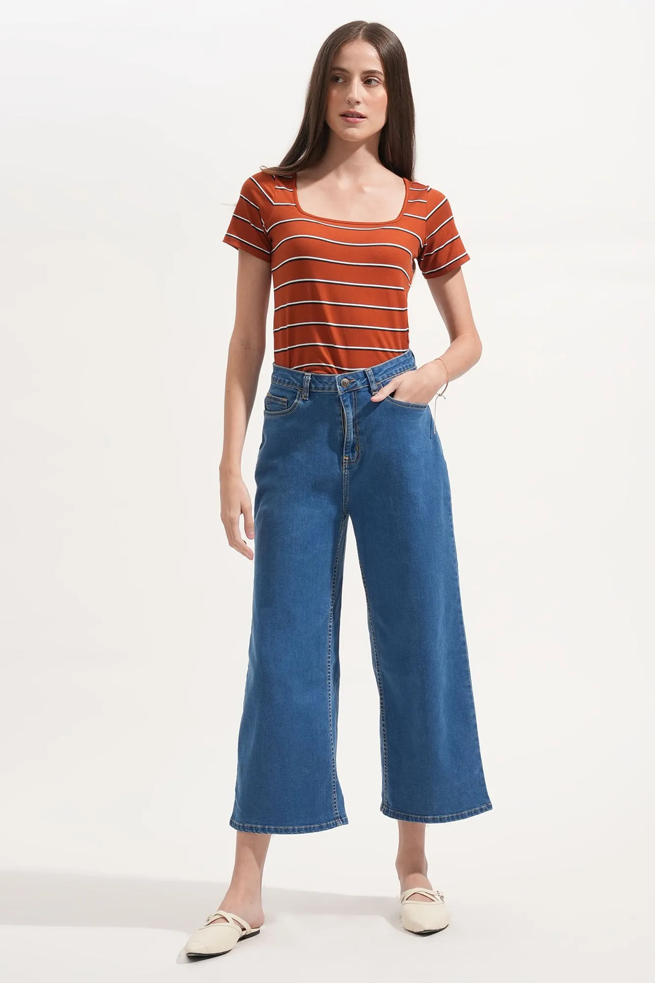 Closet Staples Striped Square Neck Tee
