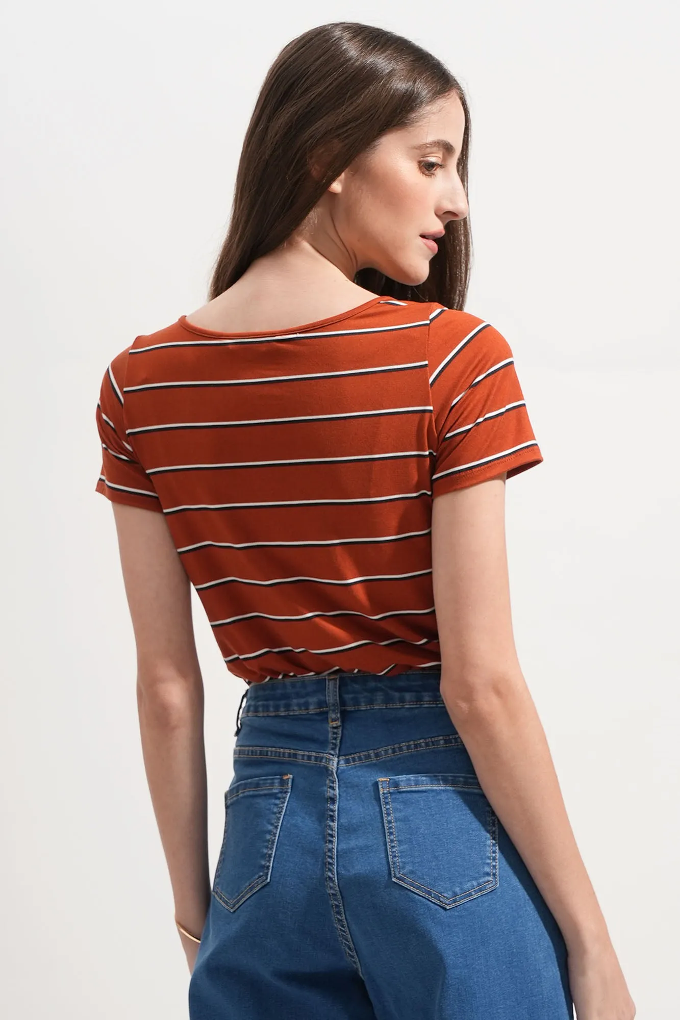 Closet Staples Striped Square Neck Tee