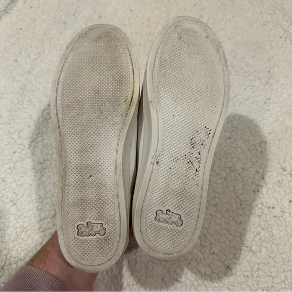coach white leather sneakers size 8 women’s