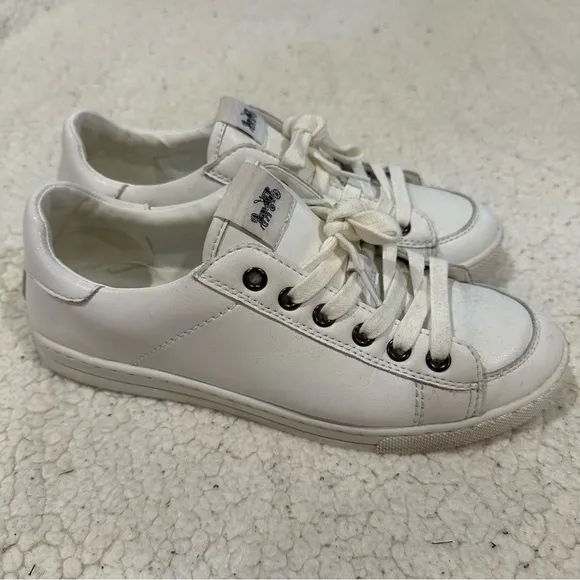 coach white leather sneakers size 8 women’s