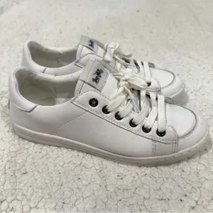 coach white leather sneakers size 8 women’s
