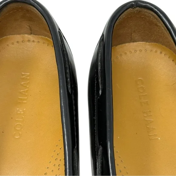 Cole Haan Classic Black Pinch Tassel Leather Loafers Mens Size 9.5 3E Extra Wide