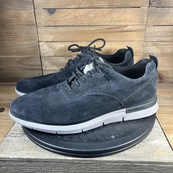 Cole Haan Grand Horizon Sneakers Men's Sz 9.5 Black Suede Lace Up Casual Shoes