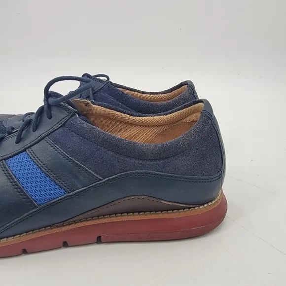 Cole Haan Grand OS Mens 10.5 Navy Blue Wool Leather Minimalist Casual Sneakers