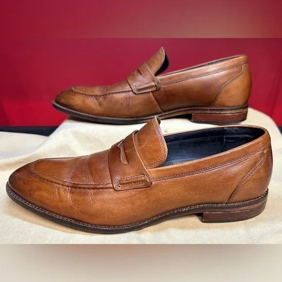Cole Haan Grand.360 Penny Loafers Brown Leather Slip On Men’s Size 10.5M